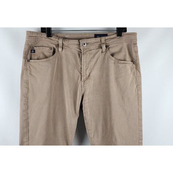 AG Adriano Goldschmied The Everett Pants Mens Slim Straight Tan Size 36x31 - Picture 2 of 13